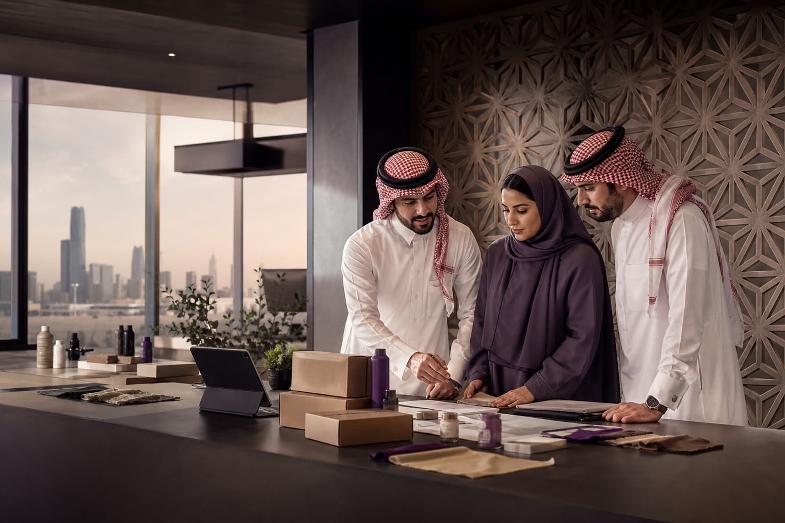 Saudi commerce team planning their next stage of growth