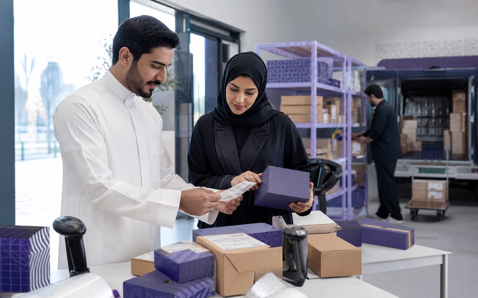 Saudi ecommerce team coordinating Togaar shipping and logistics